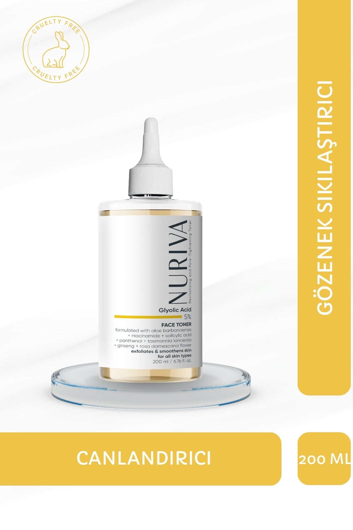 Yağlı ve Karma Ciltler İçin Canlandırıcı Tonik – Akneye Karşı, Gözenek Görünümünü Azaltıcı 200 ml