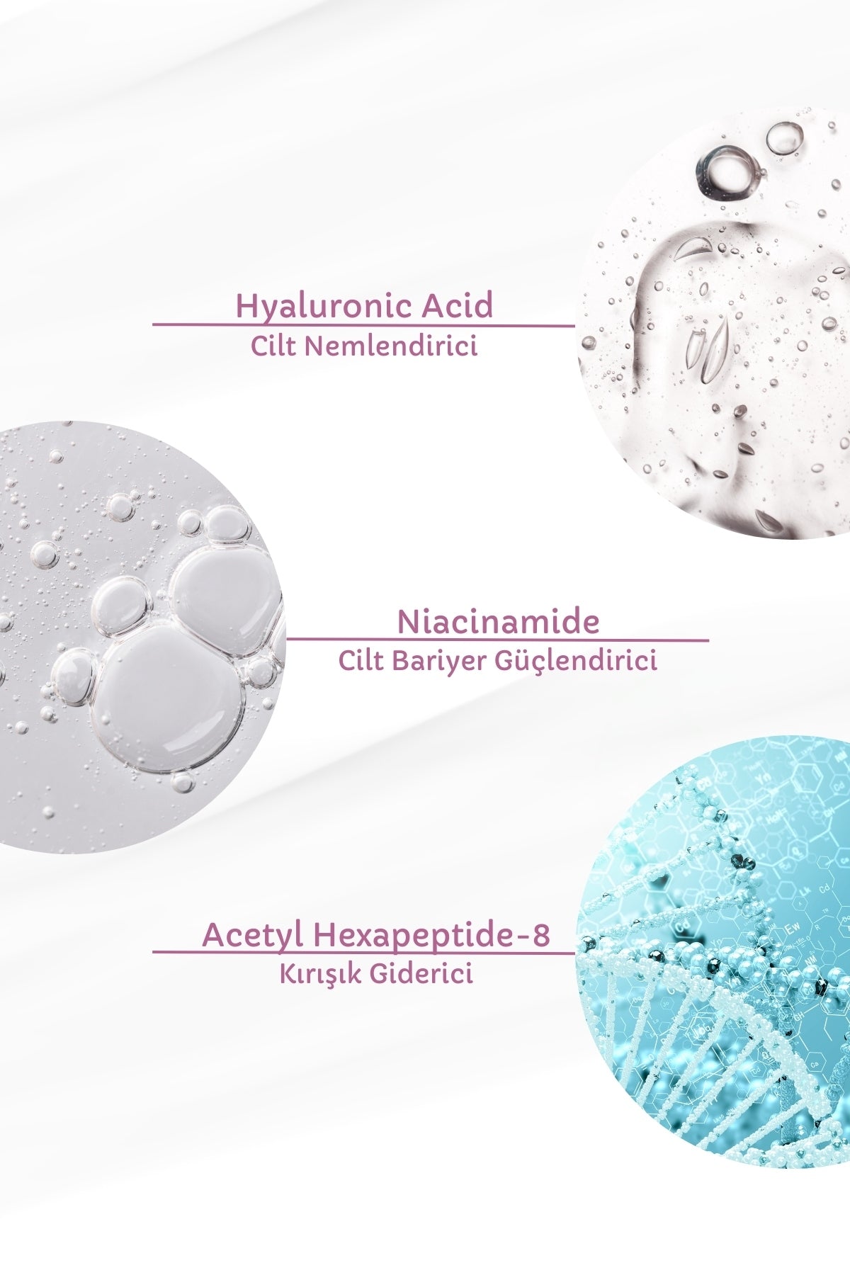 Yoğun Nem ve Yaşlanma Karşıtı Yenileyici Serum – Hyaluronik Asit & Kolajen & Niasinamid 30 ml