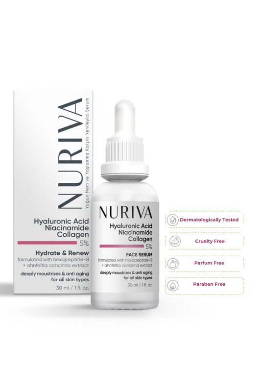 Yoğun Nem ve Yaşlanma Karşıtı Yenileyici Serum – Hyaluronik Asit & Kolajen & Niasinamid 30 ml